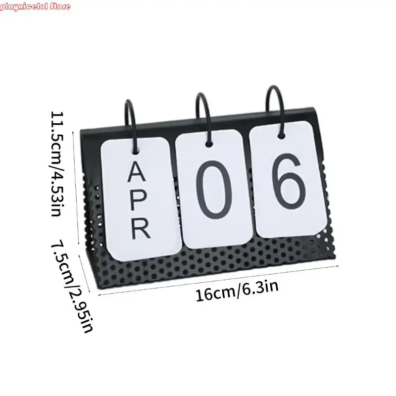 E8ba Desk Desk Monthly Calendar Planner Tabletop Постоянный флип -календарь для полков.