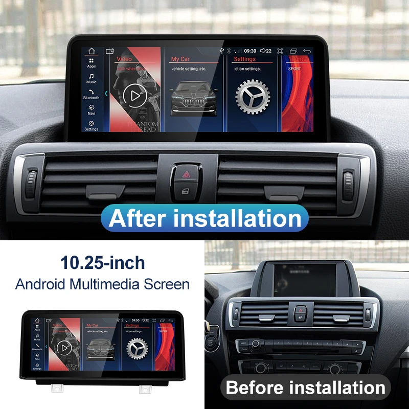 10.25inch For BMW 1Series F20 F21 2013-2016 NBT system wireless Android Auto Carplay Multimedia Touch Screen Bluetooth 5.0 GPS