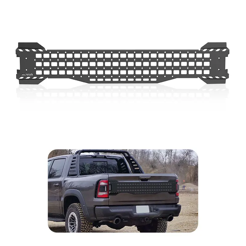 

Off-road Truck Bed Panel Rear Storage Shelf Truck Rear Bed Tailgate Molle Panel for Dodge RAM 1500 TRX
