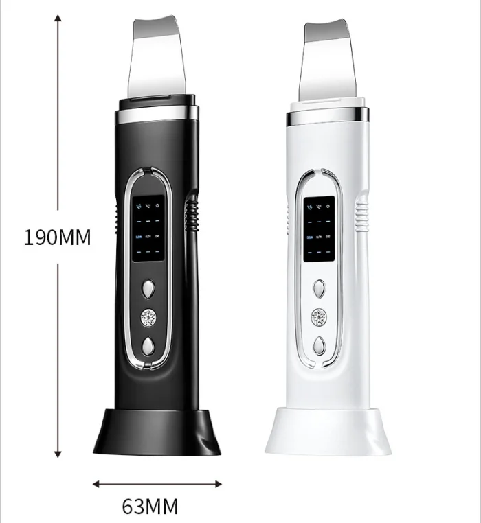 초음파 뒤집개 페이셜 스크레이퍼, 딥 클리닝 스킨 스크러버, 초음파 각질 제거기, 뷰티 머신, 2024 인기 판매