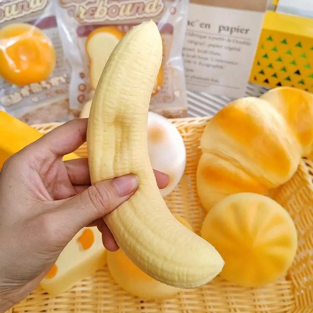 Soft Banana Meat Toy Stress Relief Slow Rising Banana Meat Pinch Le Relaxing Hand Relaxation Stress Relief Sensory Ball