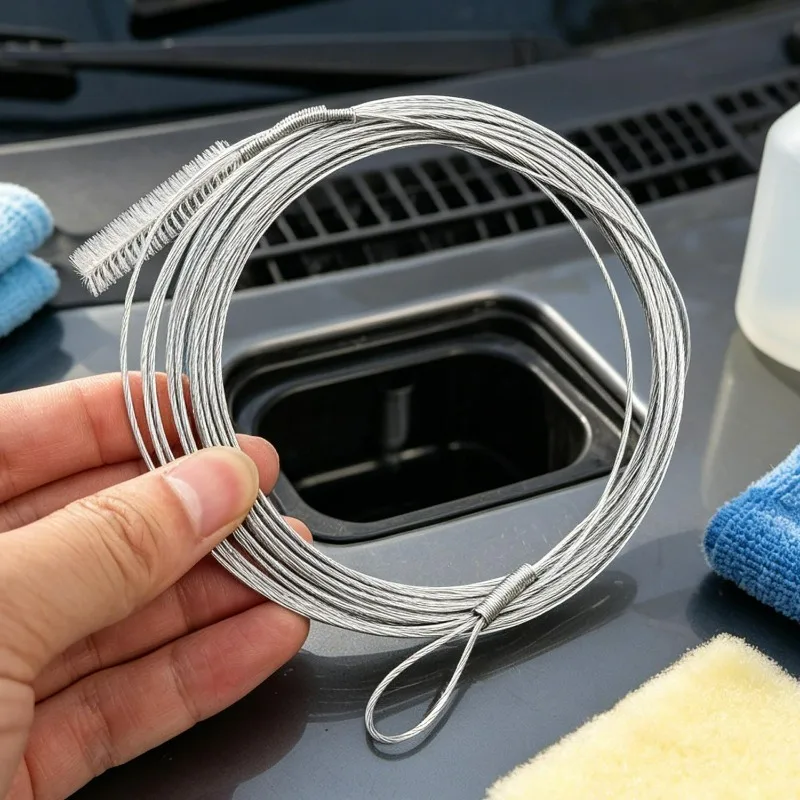 Stainless Steel Car Drain Pipe Long-Handled Flexible Refrigerator Clean Brush Unclogger Pipe Cleaning Coil Cleaning Kit 1.5/3/6m