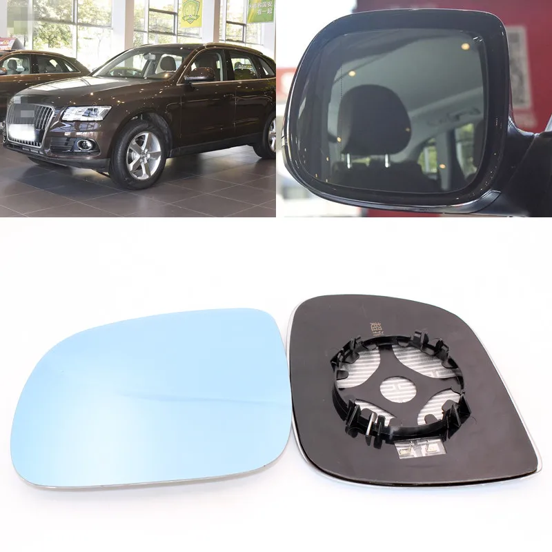 

For Audi A7 Sportback Heating Blue Lens Large Vision Rearview Mirror Wide Angle Demist Glass Anti-Glare Turn Single Lamp