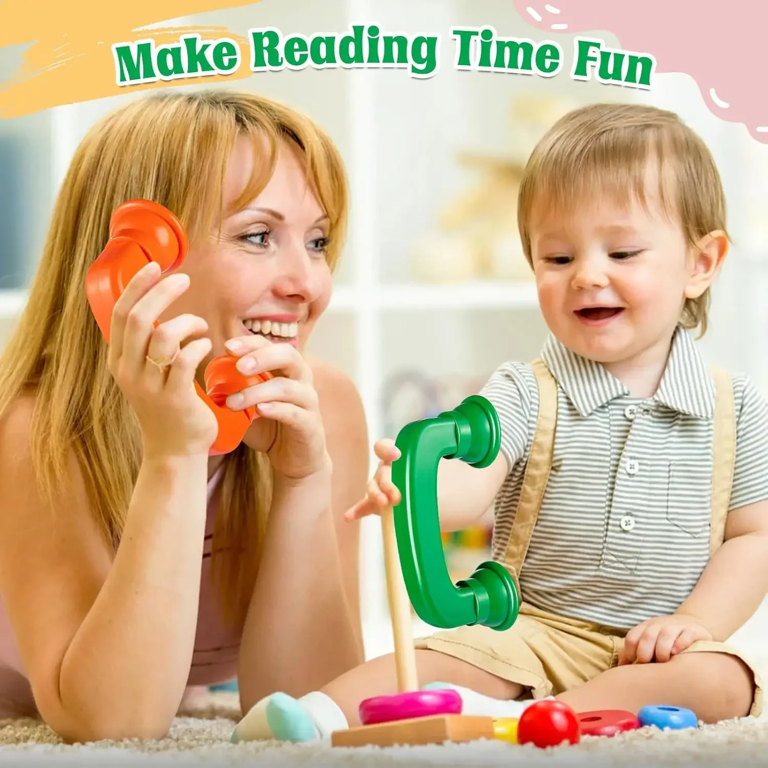 2 Pcs Upgrade Whisper Reading Phones Hear Myself Sound Feature Speech Therapy Toy for Preschool Children