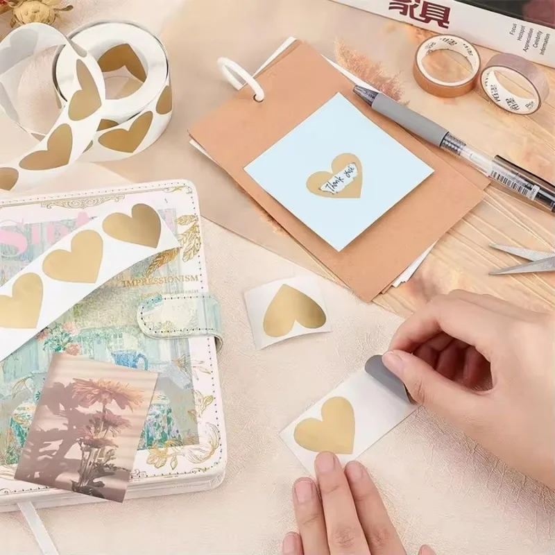 5/10/25Pcs Heart Shaped Scratch Sticker Card Making Sticker Label Suitable For Diy Scratch Card Film Password Stickers