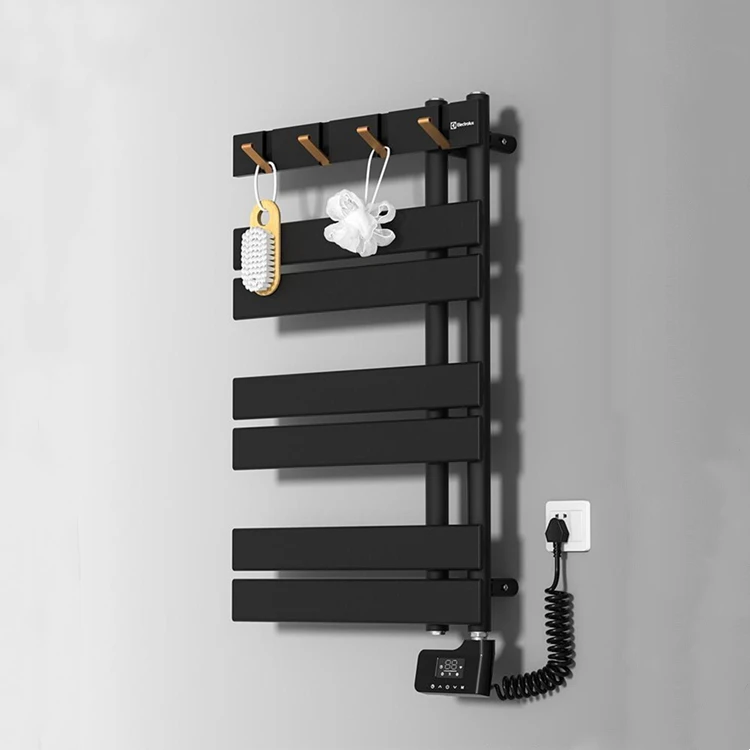 AVONFLOW Black Towel Rack Bathroom Heated Towel Rail