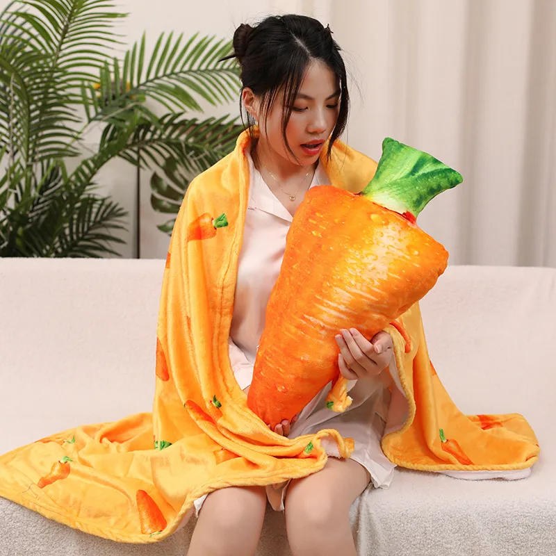 Gemüse Plüsch Kissen mit/ohne Flanell Decke Kohl Kartoffel Karotte Wassermelone Pfeffer wie echtes Kissen weiches Wurf kissen