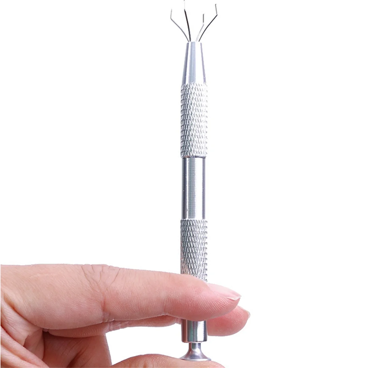 !أعلى بيع 4 الفك التقاط أداة 4 الفك القابض ل IC رقاقة مكونات إلكترونية مسمار المسمار لقط أداة اليد الفضة