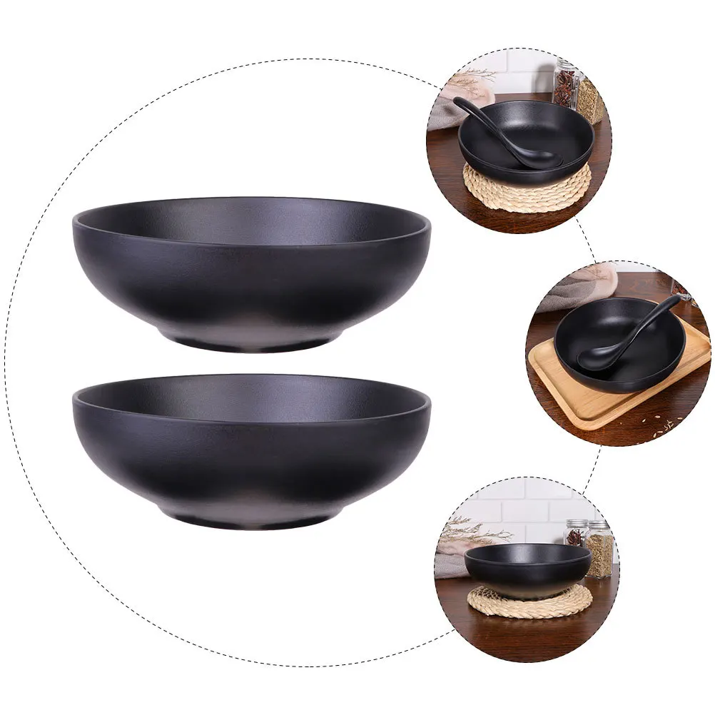 2 قطعة وعاء عشاء بلمسة نهائية غير لامعة حافة ناعمة حساء المعكرونة سلطة الأرز تخدم أدوات المائدة المطبخ أطباق المنزل حاوية الطعام