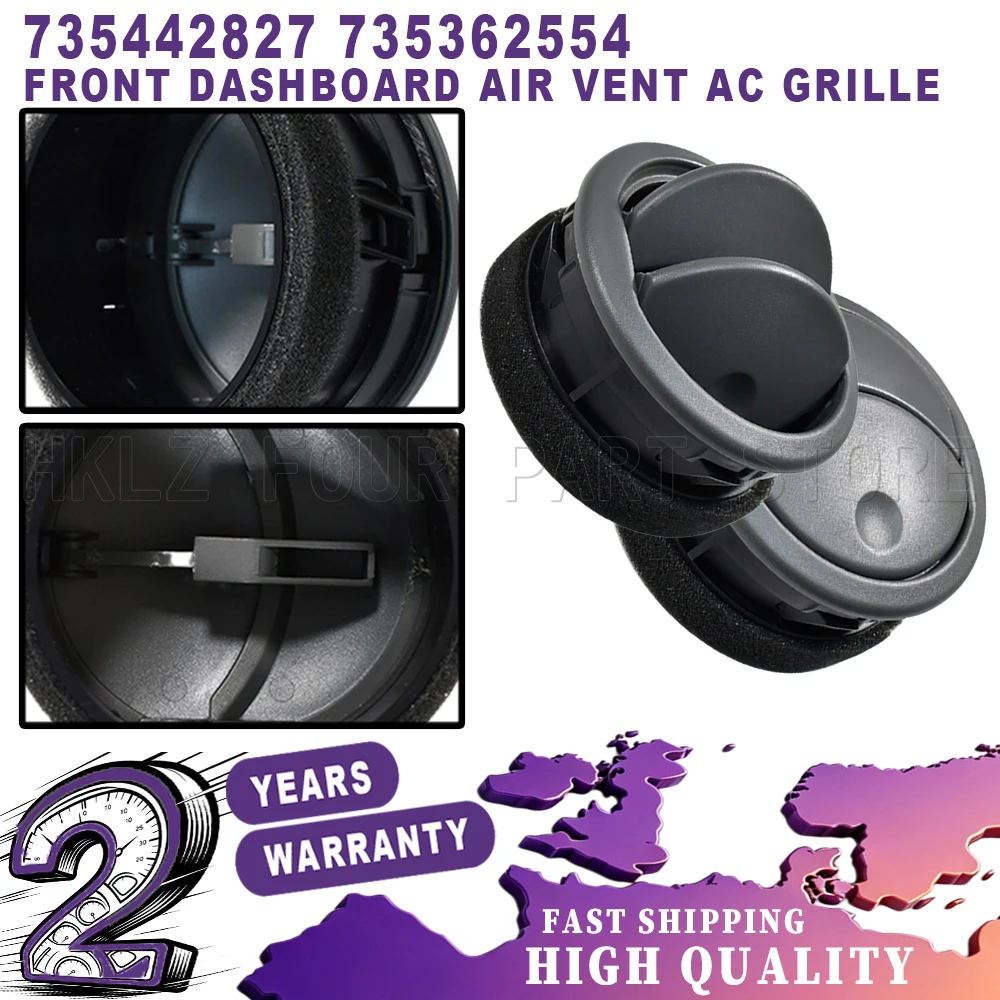 New Easy Installation car accessories For Fiat Panda Mk2 169 2003-2012 Front Dashboard Air Vent AC Grille Diffuser Nozzle Trim