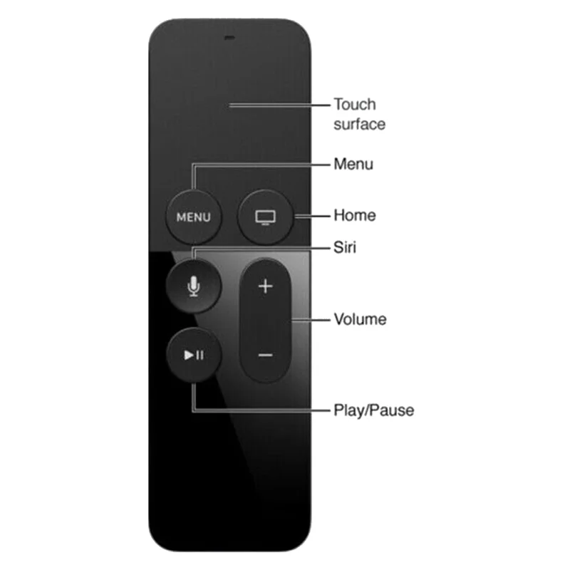 for Apple TV Siri 4Th Generation Remote Control MLLC2LL/A EMC2677 A1513 TV4 4K A1962A1 Remote Smart TV Remote-TV4 A1513