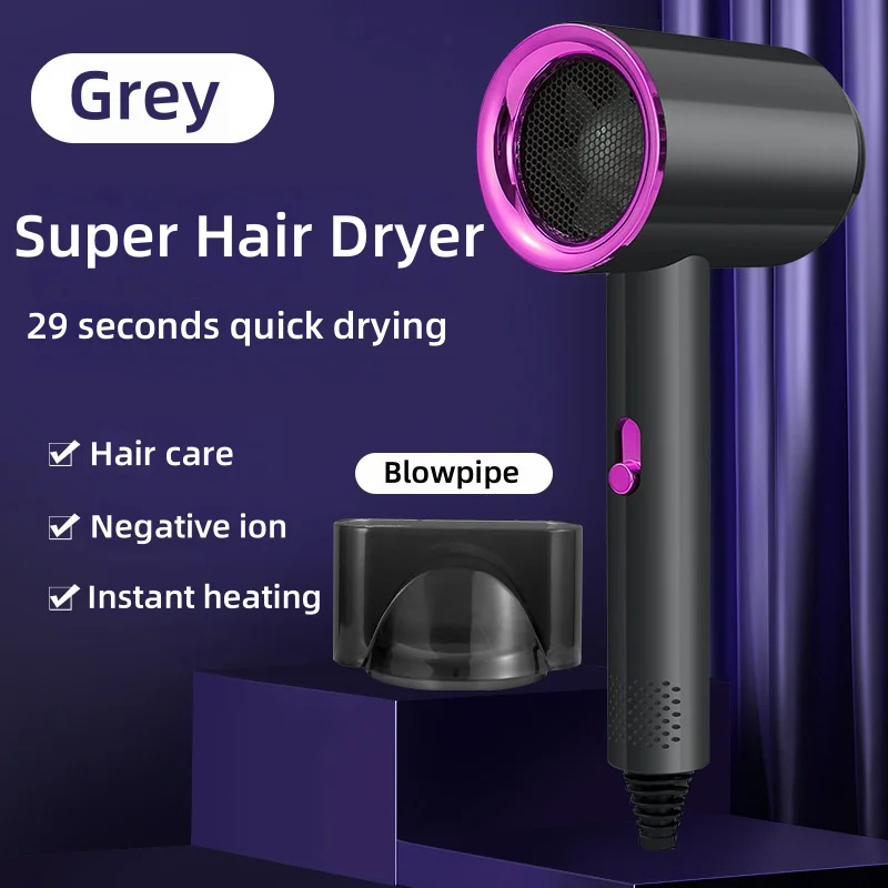 Secador de pelo profesional para salón, secador rápido de alta velocidad del viento con protección iónica del calor, ligero, para viajes, hogar y Hotel