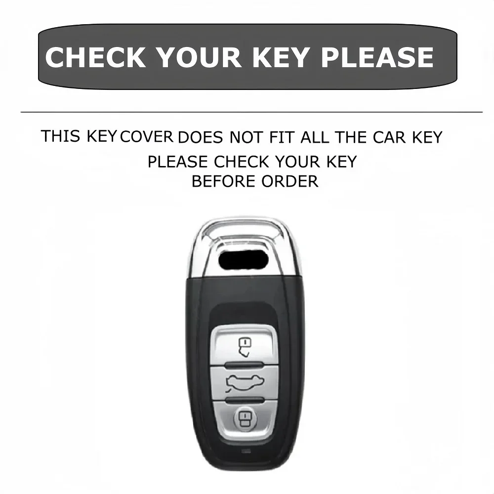 For Audi A1 A3 8V A4 B8 B9 A5 A6 C7 A7 A8 Q3 Q5 Q7 S4 S6 S7 S8 R8 TT Metal Car Remote Key Case Cover Shell Holder Accessories