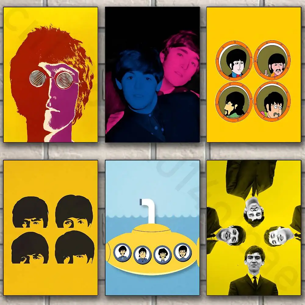 The B-Beatles Band Artists Canvas Painting for Living Room Home Decor Poster Fans Gifts-unframed