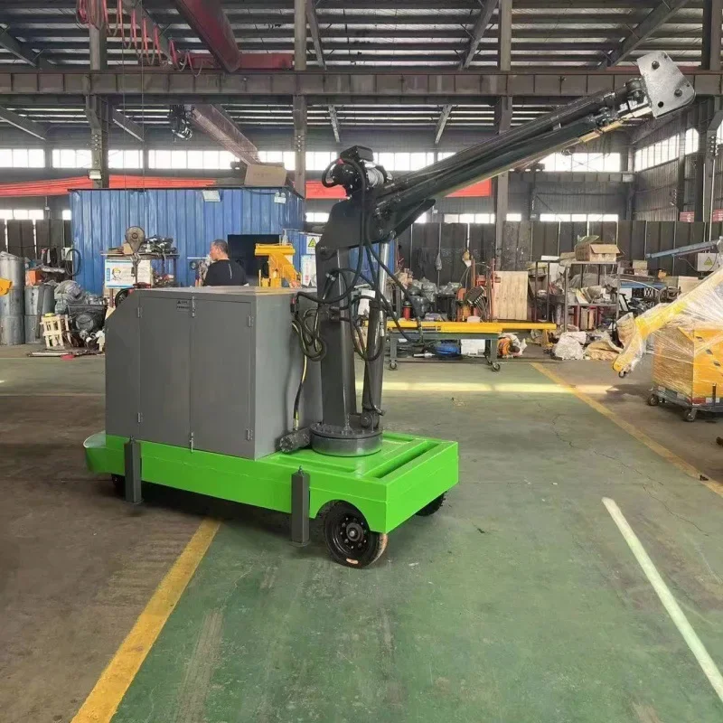 All-electric mobile hydraulic crane, lifting 0.5-2 T electric rotating belt