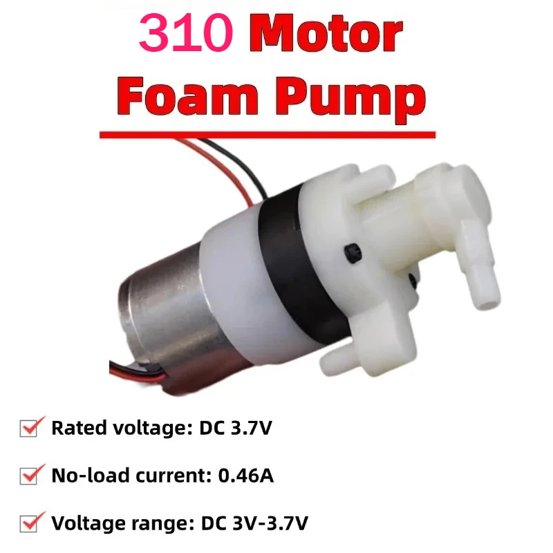 DC3V-3.7V Mini 310 Motor Foam Pump, Electric Soap Dispenser, Hand Sanitizer Foamer, Portable Liquid Soap Bubble Maker