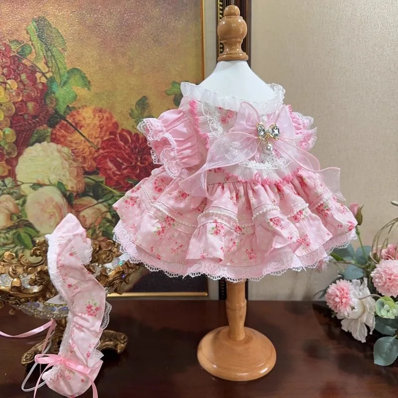 Vestiti per bambole in cotone stile rosa-dolce 15CM 20CM 40CM Spedizione gratuita