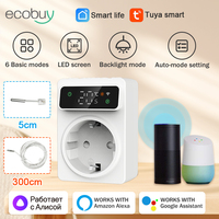 Tuya WIFI Digital Thermostat Socket 16A Outlet Plug Remote Temperature Controller Timer Switch Cooling Heating 3M NTC Sensor