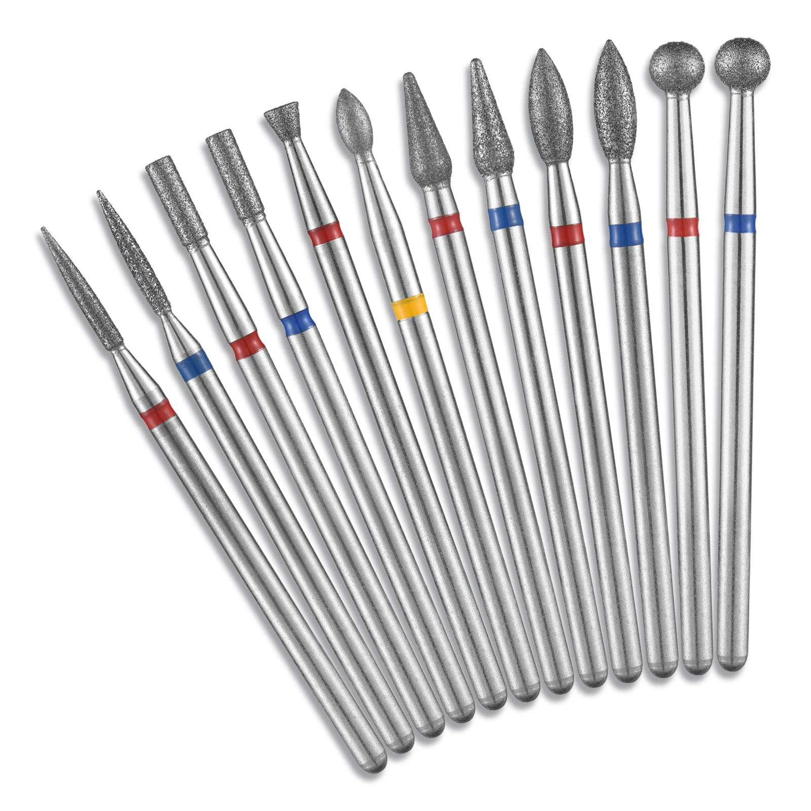 Red Blue Nail Drill Bit 1Pc Diamond Professional 2.35MM Electric Milling Cutters For Manicure Pedicure Skin Removal Tool