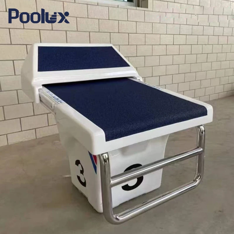

Pool Line for Competition Standard Swimming Start Block With Hand Rail Swimming Competition Diving Platform