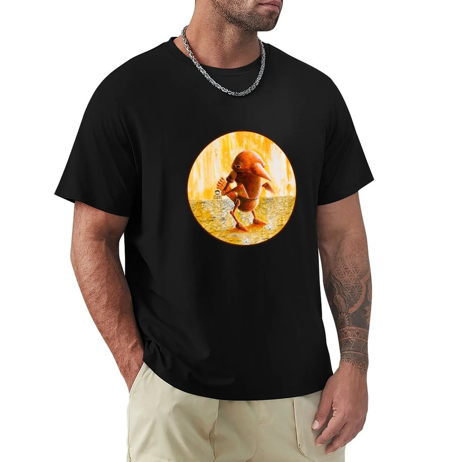 Crow-Bot T-Shirt Trendy Pattern T-Shirt for Men