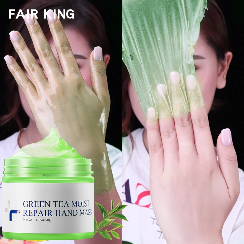 FAIR KING Hand Mask Green Tea Wax Mask Moisture Beauty Health Anti-aging Skin Care Smooth Repair Nourise Calluses Exfoliating