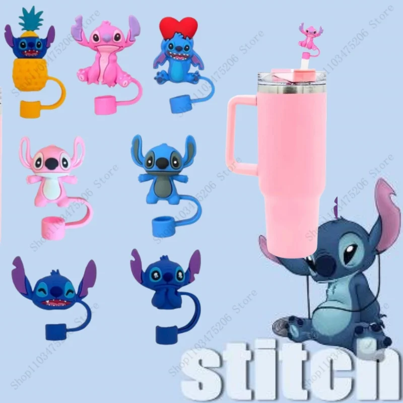 

1 Set 3D Stereo Stitch Straw Cover Cap 10MM Drink Straw Plug Reusable Fit Cup Accessories Straw Cap Charms Pendant Gift