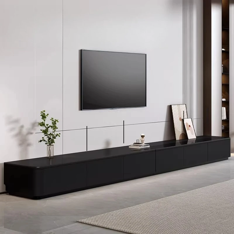 حامل تلفزيون بقاعدة عمودية، أدراج ممتدة، حامل تلفزيون بسيط وحديث، أثاث غرفة نوم لصالون التلفزيون الفاخر #3