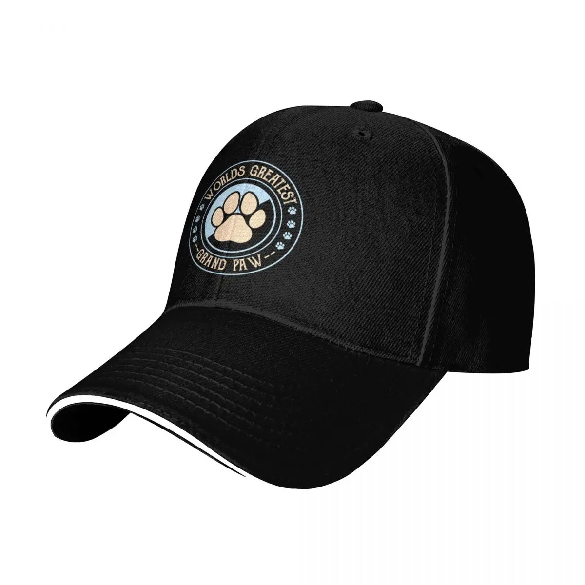 World's Greatest Grand Paw Baseball Cap Curved Brim Classic Fit Low Profile Unstructured Unisex for Men Women