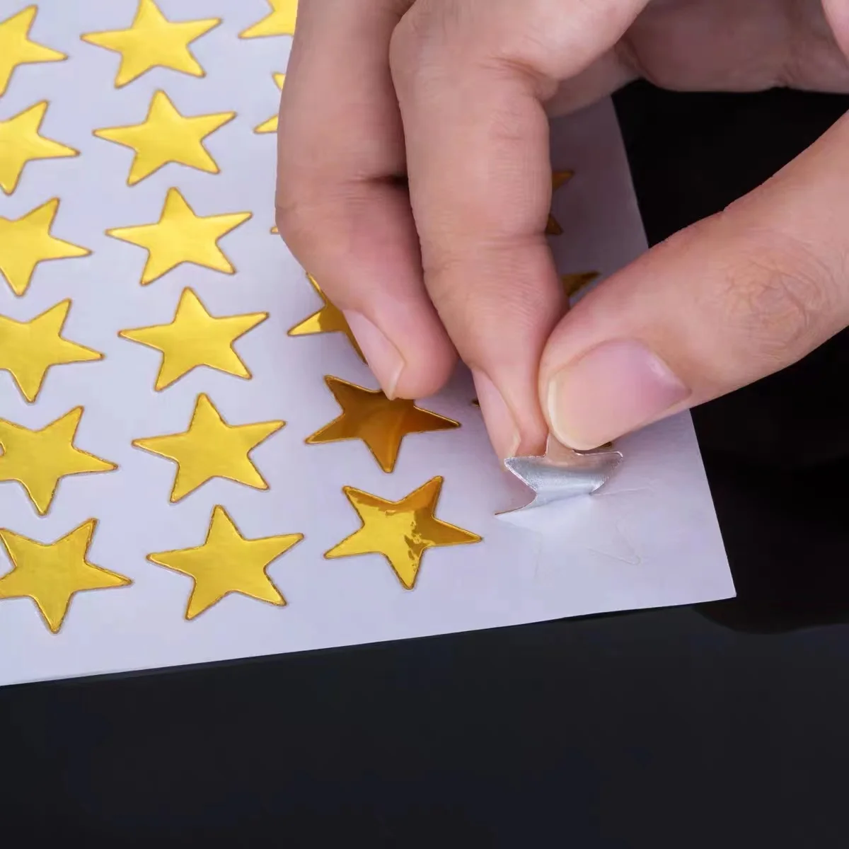 Children's reward toy decoration sticker five-pointed star aluminum foil pvc sticker