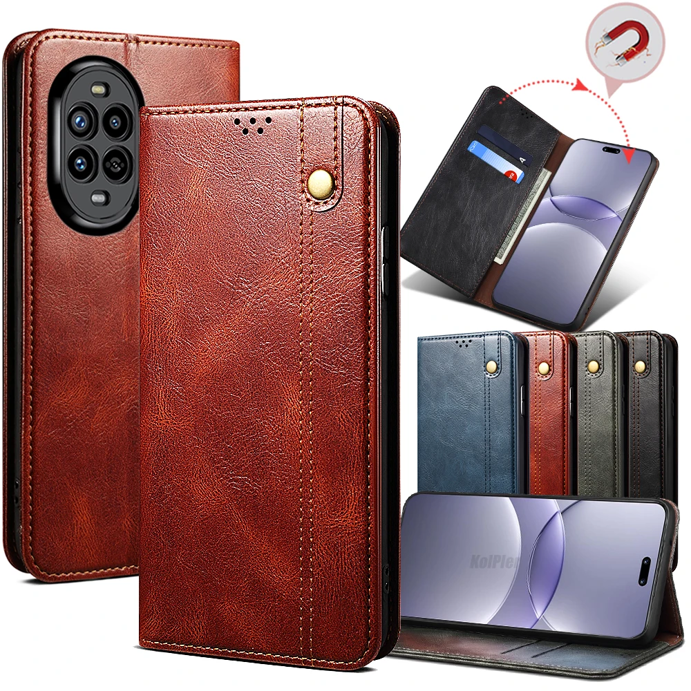 Ultra Thin Suede Leather Wallet Case For HUAWEI NOVA 13 PRO / NOVA13 Card Slot Stand Magnetic Phone Cover Protective Back Bag