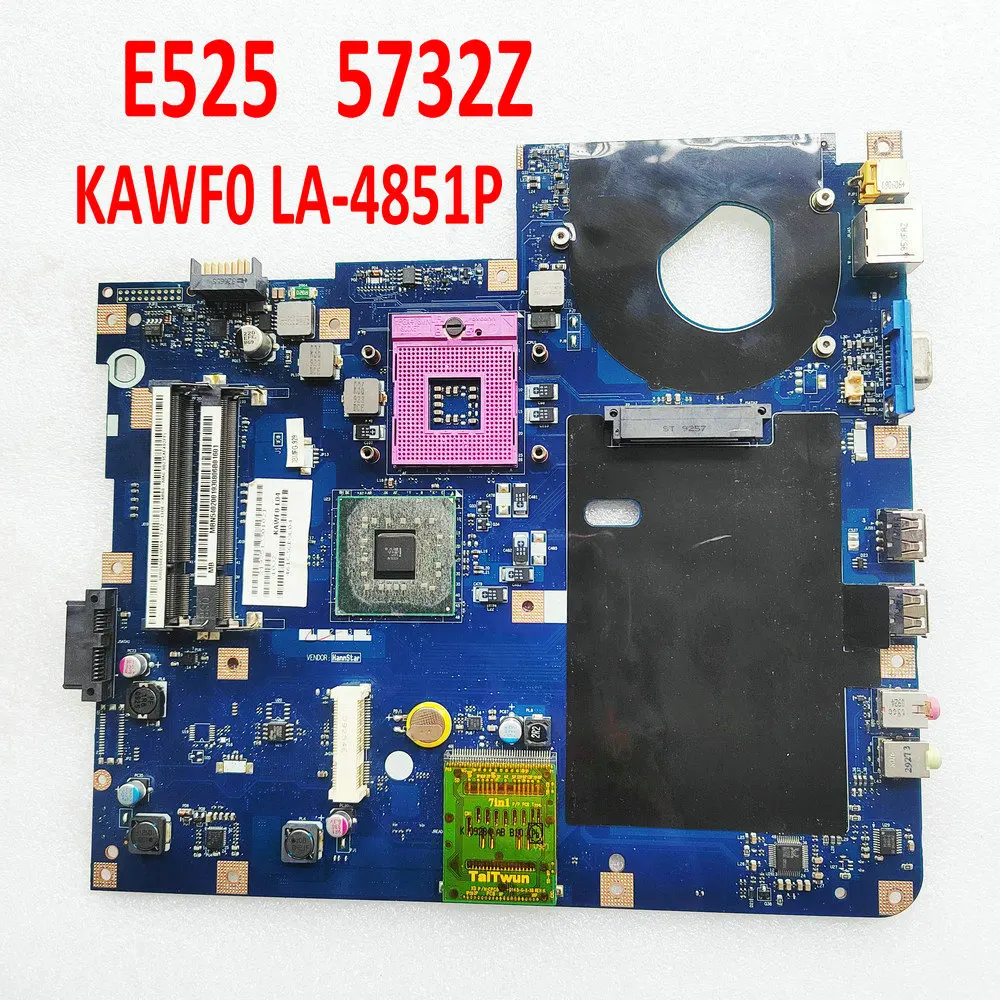 For Acer eMachines E525 E725 5732Z MAIN BOARD KAWF0 LA-4851P DDR2 Free CPU MBN5402001 MB.N5402.001 Motherboard