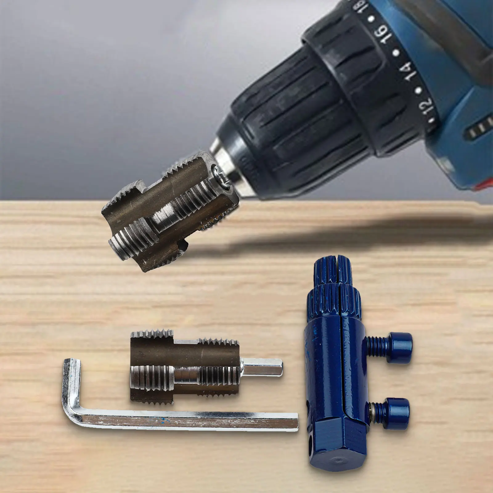 

Pipe Maintenance Faucet Angle Valve Tool PVC Pipe Opener Drill-Friendly Operation Essential Tool For Electric Drill