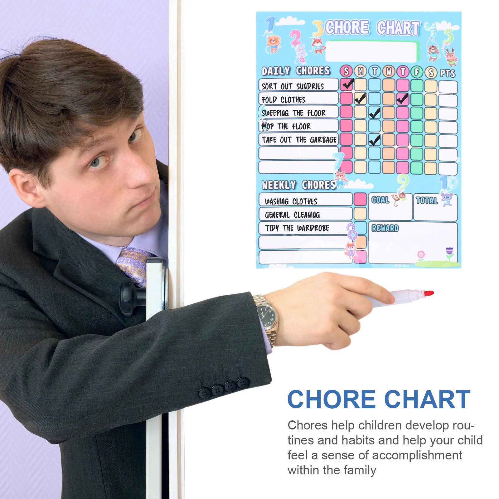 Diagramm für Kinder, Kühlschrank, Hausarbeit, Magnet, Kalender, Auszeichnung, Tischzubehör, Belohnung