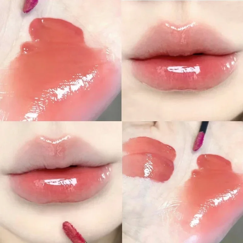 6 Colors Jelly Liquid Lip Gloss Waterproof Non-stick Long Lasting Moisturizing Mirror Water Lip Glaze Women Lipstick Cosmetics