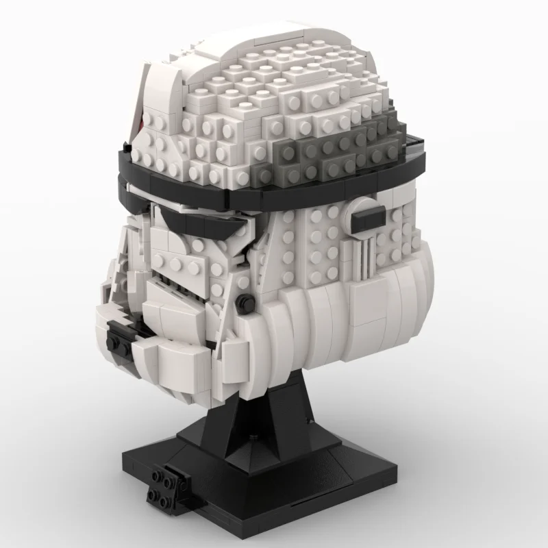 Juguete de construcción MOC, serie de guerra espacial, modelo de casco blanco, juego de figuritas de 672 piezas, juego de juguetes de ensamblaje creativo, regalo de vacaciones