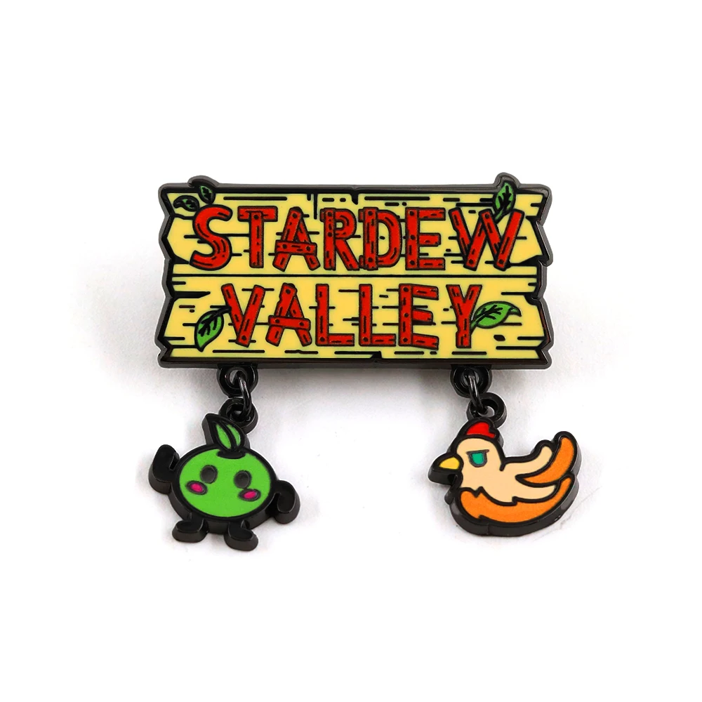 Stardew Valley Emaille-Pin mit Junimo und Küken-Anhänger, Brosche für Kleidung und Taschen, Niedliche Accessoires, Sammlerstücke für Spielefans, Geschenke – Detail 7