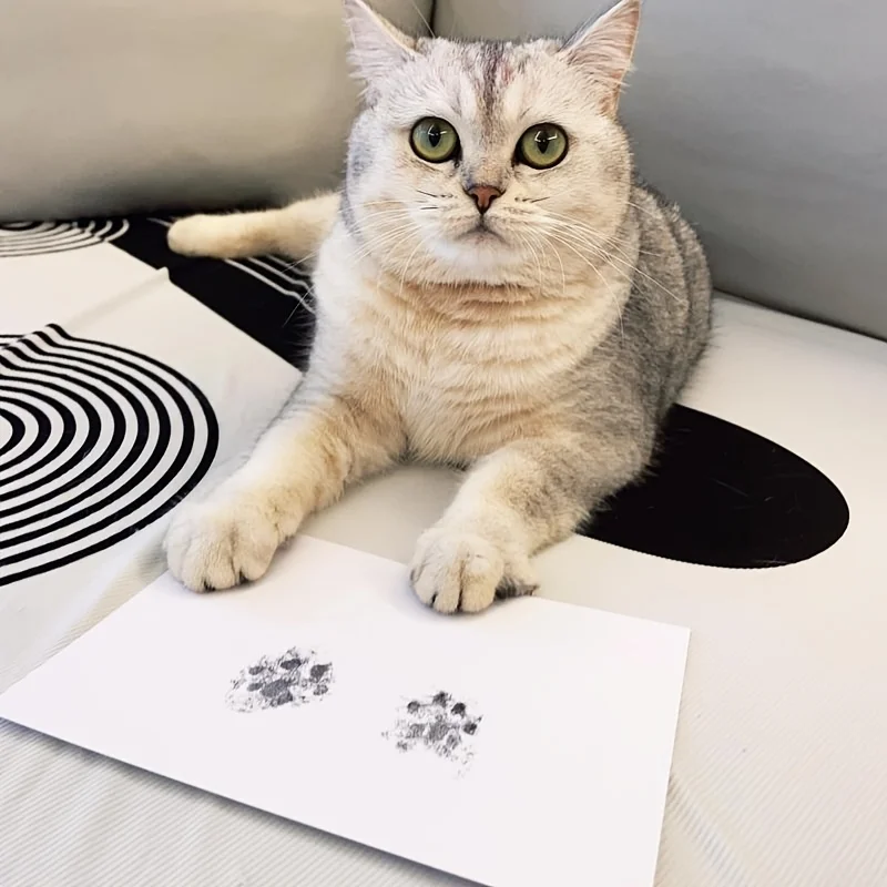 12 件套 Pet Paw Print Impression Kit with Photo Frames, Paw Print Kit, Mess-Free Paw Print Stamp Pad for Dogs & Cats - Image 5