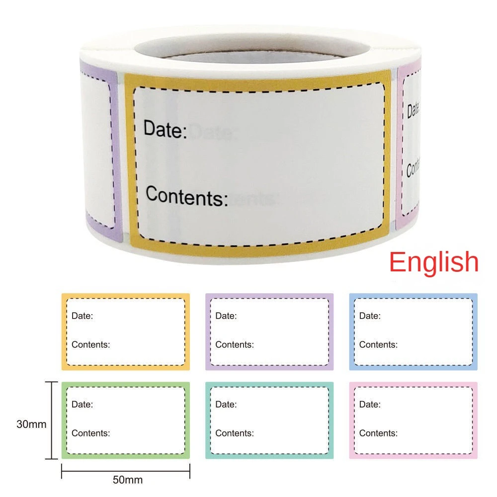 Kitchen Practical Efficient Self-adhesive Visible Durable Self-adhesive Kitchen Date Labels Storage Organizer Reliable