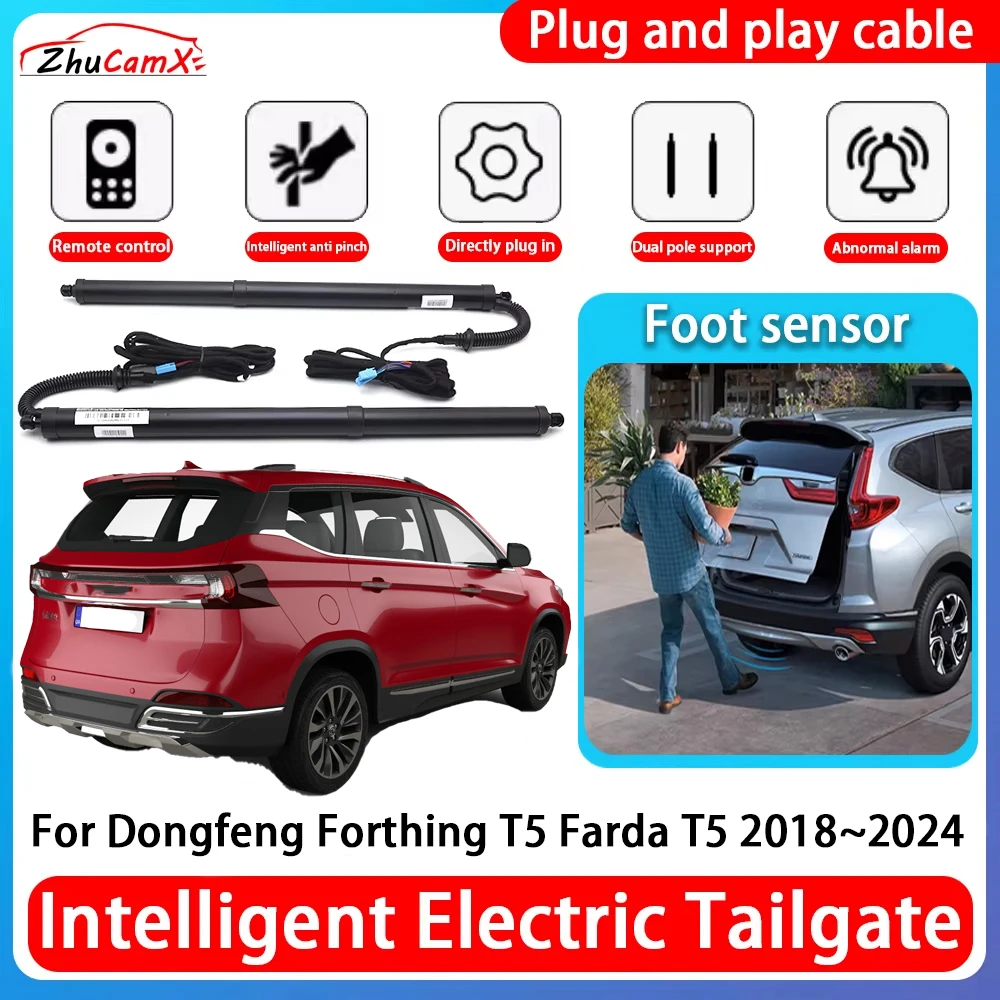 

ZhuCamX Car Power Trunk Electric Suction Tailgate Intelligent Tail Gate Lift Strut For Dongfeng Forthing T5 Farda T5 2018~2024