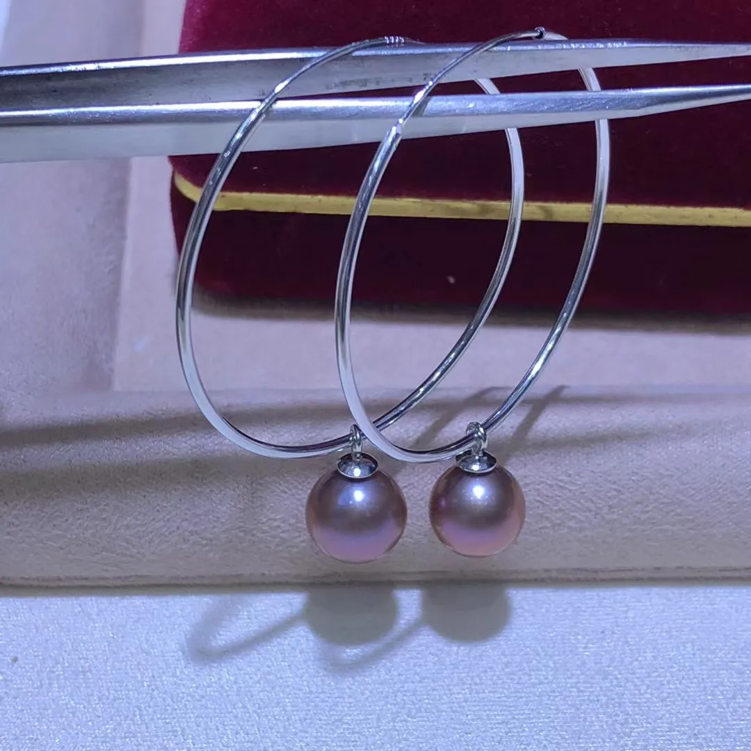 Wholesale S925 Sterling Silver Earrings Mount Findings Settings Base Mounting Parts Accessory for 9-10mm Pearls 5 pairs/lot