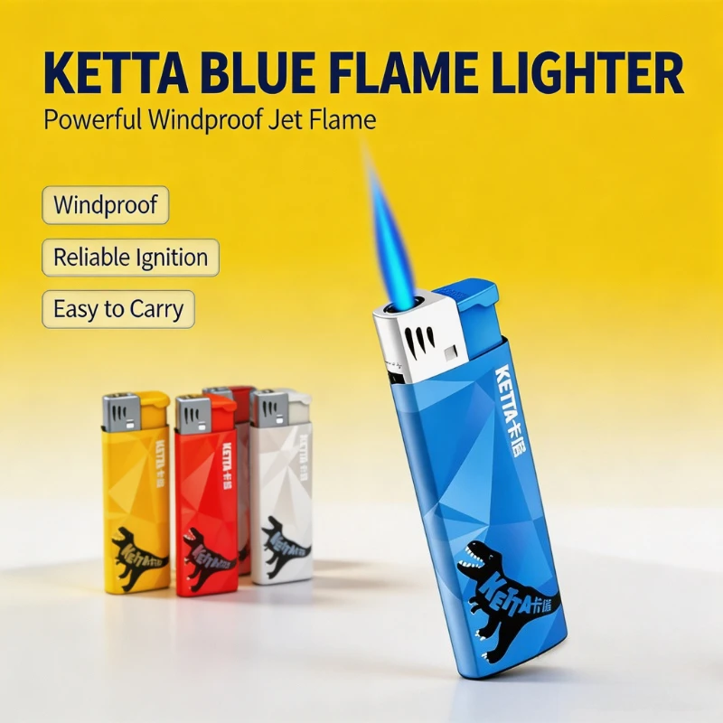 One‑Time Windproof KETTA Lighter, Explosion‑Proof Direct Flame, Durable Heat‑Resistant High‑Appearance Premium Lighter