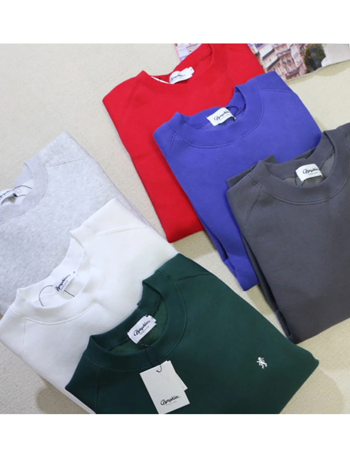 

Classic round Neck Fleece Lined Long Sleeve Loose Fit Men's Hoodie Fashionable Versatile Base Layer Shirt Comfortable Cotton