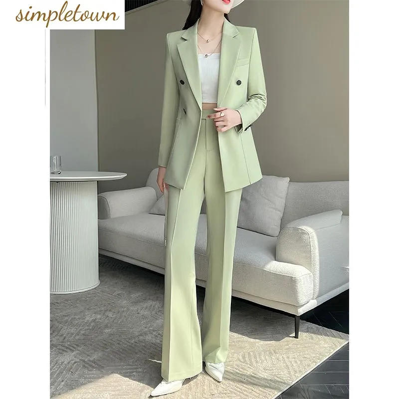 2023 Spring and Autumn Style Temperament Women's Foreign Trade Professional Suit Set Advanced Fashion Suit Two Piece Set