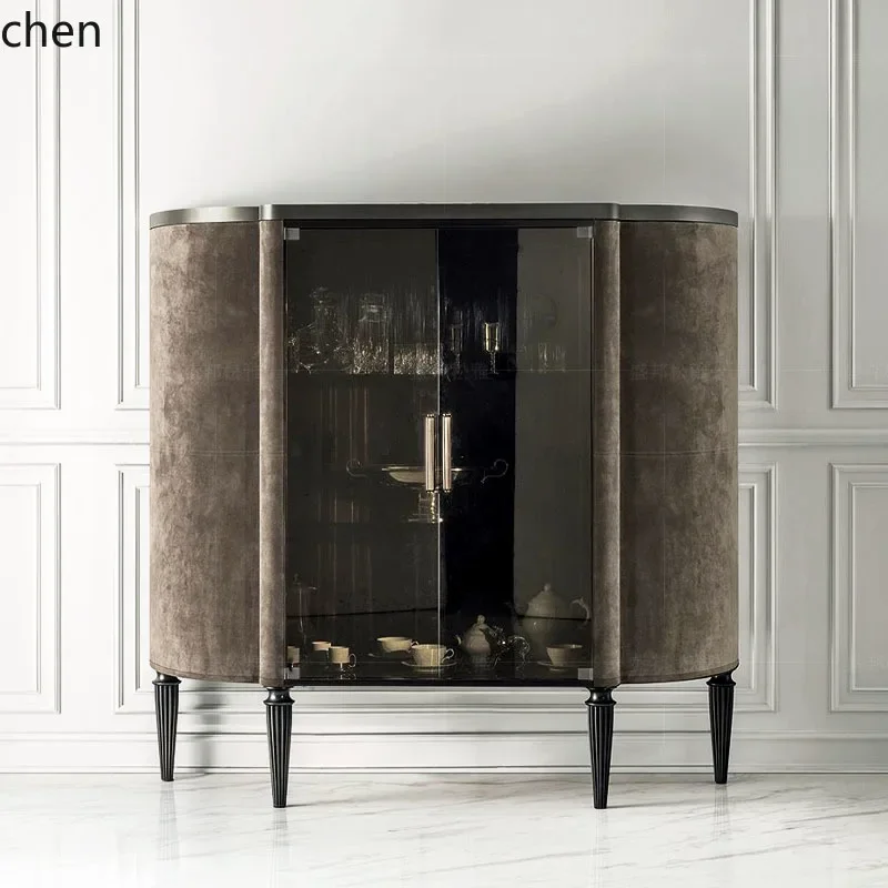 YFY  family villa integrated against the wall modern design high-end storage display wine cabinet