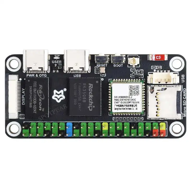Raspberry Pi Zero Size-Compatible Board, High-Performance RK3506B Core (Zero W RK3506B)