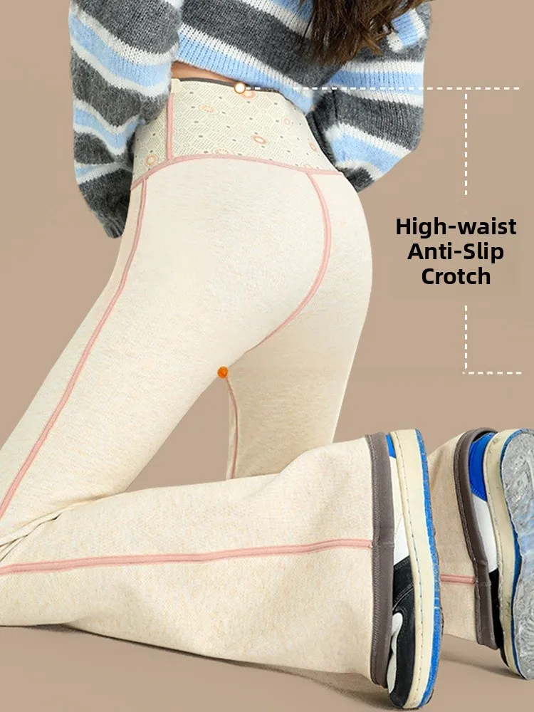 ay ark Bell Bot Pants Women's High Waist Fce Lined Slimming Fitn Dance Yoga Eighteen Small Size Base Layer Micro...