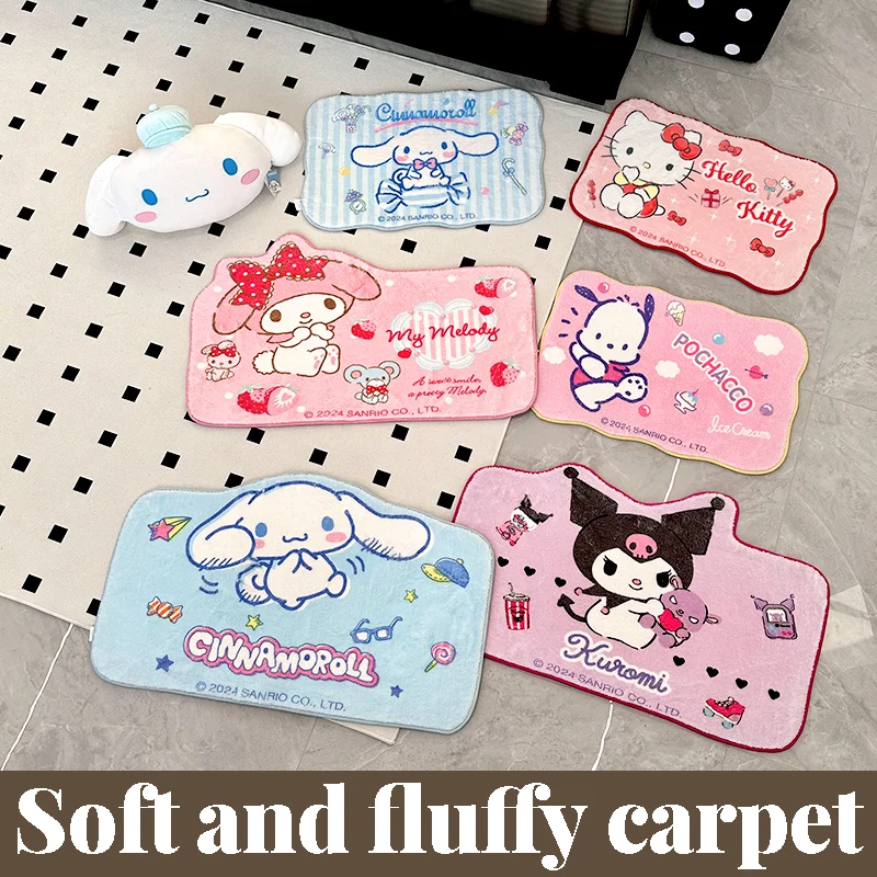 

Hello Kitty Cinnamoroll Pochacco Automobile interior Stain-Resistant Carpet Home Living Room Sofa Non-Slip Mat Cloakroom Mat