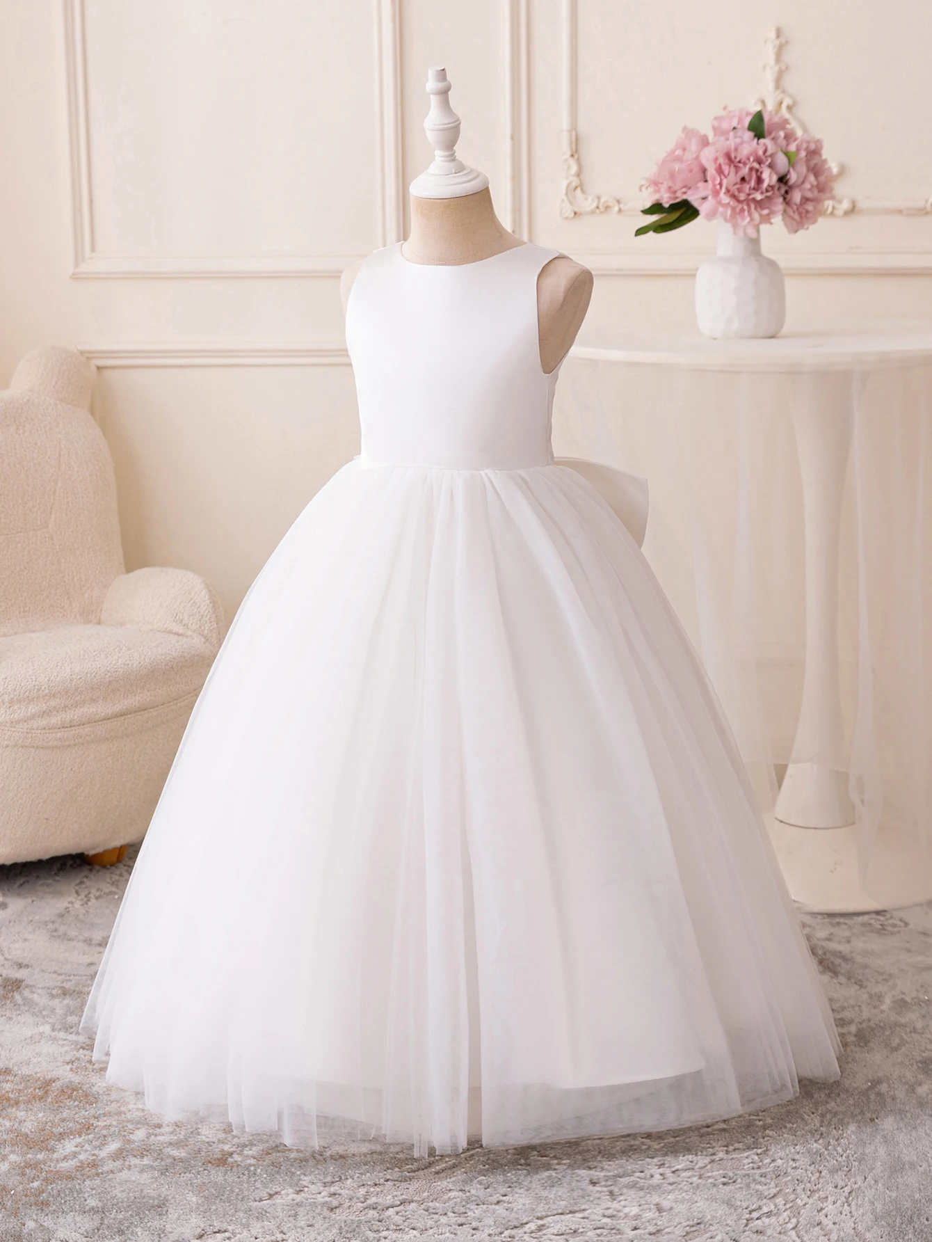 Flower Girl Wedding Dress Children's Formal Gauze Birthday Party Elegant Princess Evening Dress Girls' Fancy Dance Costumes