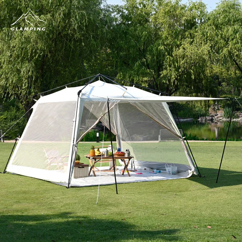 

Summer Camping Outdoor Umbrella Mosquito-proof Mesh Tent Canopy Free Courtyard Beach Tent Awning Quick Opening Fully Automatic